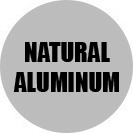 Natural aluminum color.